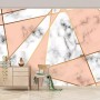 Gray Pink Marble Pattern Wallpaper Mural