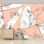 Gray Pink Marble Pattern Wallpaper Mural