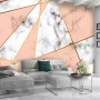 Gray Pink Marble Pattern Wallpaper Mural