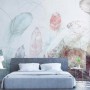 Soft Feathers with Abstract Lines Wallpaper Mural