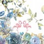 Flamingo and Soft Floral Wallpaper Mural