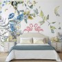Flamingo and Soft Floral Wallpaper Mural