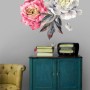 Kids Watercolor Pink White Florals Wall Decal Sticker
