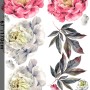Kids Watercolor Pink White Florals Wall Decal Sticker