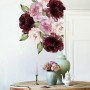 Watercolor Red Pink Peony Floral Wall Decal Sticker