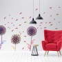 Watercolor Colorful Dahlia Florals Wall Decal Sticker