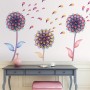 Watercolor Colorful Dahlia Florals Wall Decal Sticker