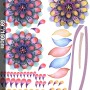 Watercolor Colorful Dahlia Florals Wall Decal Sticker