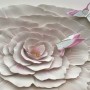 3D Embossed Look Flowers and Butterfly Wallpaper Mural