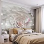 3D Embossed Look Flowers and Butterfly Wallpaper Mural