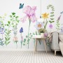 Cartoon Colorful Flower Garden Wallpaper Mural