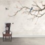 Colorful Birds and Cherry Blossom Tree Wallpaper Mural