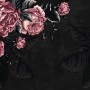 Dark Floral Peony Flower Drawing Wallpaper Mural