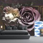 Dark Rose Floral Wallpaper Mural