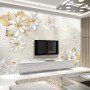 3D Look Jewelry Flower and Lace Wallpaper Mural