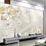 3D Look Jewelry Flower and Lace Wallpaper Mural