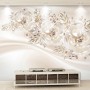 Nordic Daisy Floral Wallpaper Mural