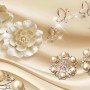 Gold Pearl Flower Wallpaper Mural