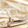 Gold Pearl Flower Wallpaper Mural