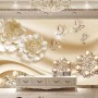 Gold Pearl Flower Wallpaper Mural
