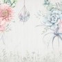 Pink Blue Soft Floral Wallpaper Mural