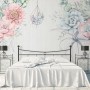 Pink Blue Soft Floral Wallpaper Mural