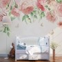 Pink Flower Art Wallpaper Mural