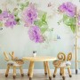 Watercolor Peony Floral Wallpaper Mural