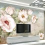 Retro Oil Painting White Flowers Wallpaper Mural