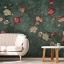 Tiny Poppy Flowers Wallpaper Mural