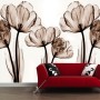 Transparent Floral Art Wallpaper Mural