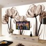 Transparent Floral Art Wallpaper Mural