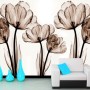 Transparent Floral Art Wallpaper Mural