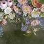 Vintage Colorful Vine Flowers Wallpaper Mural