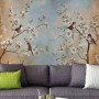 Nostalgic Watercolor Cherry Blossoms Wallpaper Mural