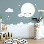 For Baby Sleeping Moon and Clouds Wallpaper Mural