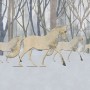 Abstract Horse and Forest Wallpaper Mural