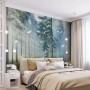 Watercolor Painting Misty Forestscape Wallpaper Mural