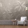 Monochrome Brown Nostalgic Rainforest Wallpaper Mural