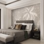 Monochrome Brown Nostalgic Rainforest Wallpaper Mural