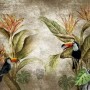 Nostalgic Toucan in the Tropical Forest Wallpaper Mural