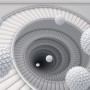 Abstract Fractal with Staircase Wallpaper Mural