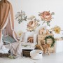 Nursery Soft Vintage Peony Floral Wall Decal Sticker