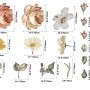 Nursery Soft Vintage Peony Floral Wall Decal Sticker
