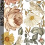 Nursery Soft Vintage Peony Floral Wall Decal Sticker