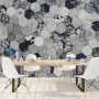 Dark Geo Hexagon Pattern Wallpaper Mural