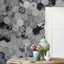 Dark Geo Hexagon Pattern Wallpaper Mural