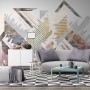 Watercolor Geometric City Wallpaper Mural