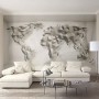 3D Look Geometric World Map Wallpaper Mural