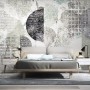 Geometric Pattern with Floral Wallpaper Mural
